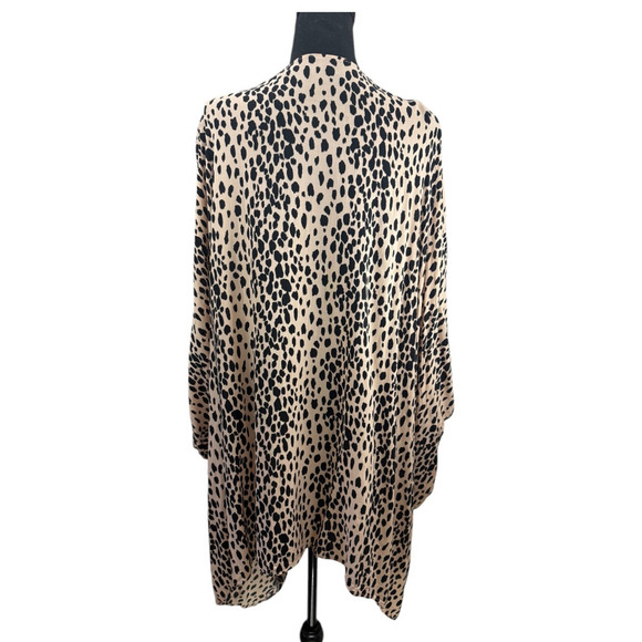 Forever 21 Leopard Cheetah Print Open Front Kimono One Size Beachy Boho Festival - Picture 2 of 7